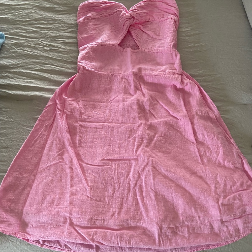 Pink Strapless Dress